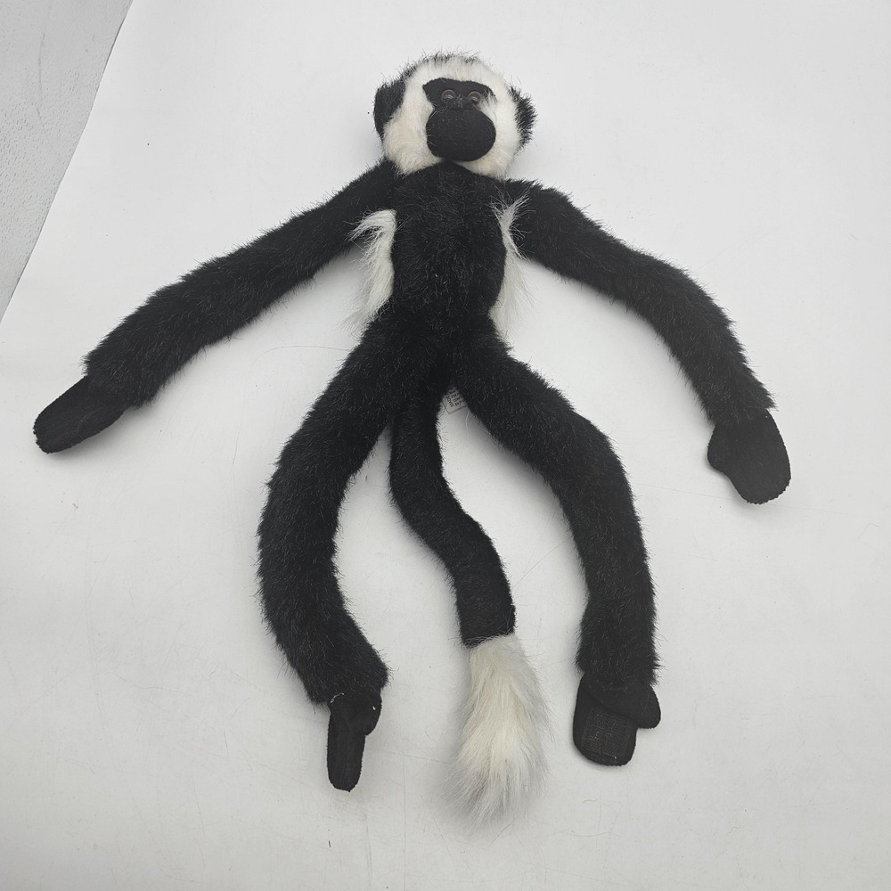 Fiesta Monkey Plush Stuffed Animal Toy Medium Black White Long Legs Arms